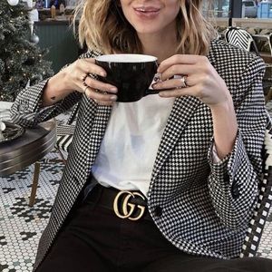 Vintage Black Houndstooth Blazer